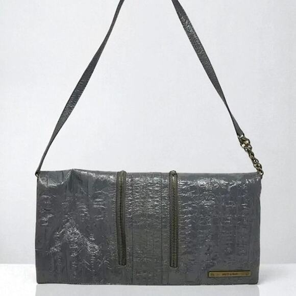 00s MATT AND NAT Vintage Gray Vegan Leather Recycled Plastic Shoulder Bag - Picture 1 of 13